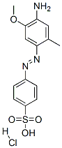 4-[(4-amino-5-methoxy-o-tolyl)azo]benzenesulphonic acid monohydrochloride Struktur