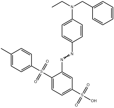 3-[[4-[ethyltolylamino]phenyl]azo]-4-[4-tolylsulphonyl]benzenesulphonic acid Struktur