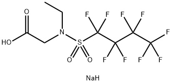 sodium N-ethyl-N-[(nonafluorobutyl)sulphonyl]glycinate  Structure