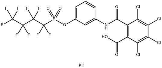 potassium 2,3,4,5-tetrachloro-6-[[[3-[[(nonafluorobutyl)sulphonyl]oxy]phenyl]amino]carbonyl]benzoate Struktur