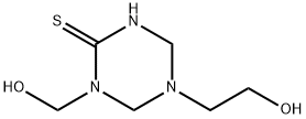 Tetrahydro-5-(2-hydroxyethyl)-1-(hydroxymethyl)-1,3,5-triazine-2(1H)-thione Struktur