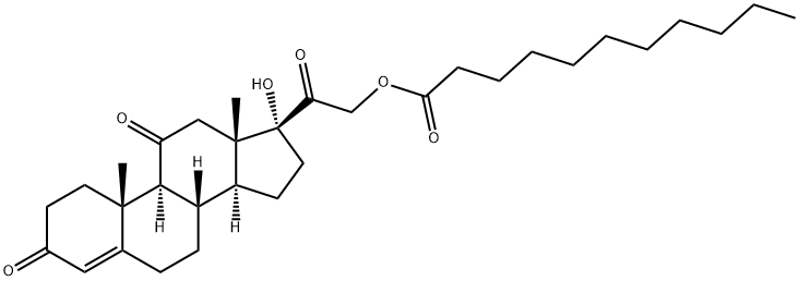 17,21-dihydroxypregn-4-ene-3,11,20-trione 21-undecanoate Struktur