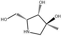 3,4-Pyrrolidinediol,2-(hydroxymethyl)-4-methyl-,(2R,3S,4S)-(9CI) Struktur