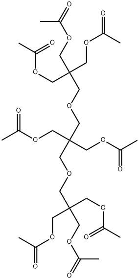 2,2-Bis[[3-(acetyloxy)-2,2-bis[(acetyloxy)methyl]propoxy]methyl]-1,3-propanediol diacetate Struktur