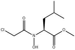 N-chloroacetyl-N-hydroxyleucine methyl ester Struktur