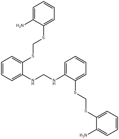 N,N'-bis[2-[[[(2-aminophenyl)thio]methyl]thio]phenyl]methylenediamine  Struktur