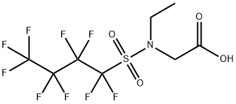 N-エチル-N-[(ノナフルオロブチル)スルホニル]グリシン 化學構造式