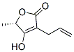 2(5H)-Furanone, 4-hydroxy-5-methyl-3-(2-propenyl)-, (5S)- (9CI) Struktur