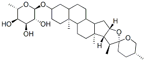 alpha-L-Mannopyranoside, (3beta,5alpha,25R)-spirostan-3-yl 6-deoxy- Struktur