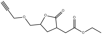 2-Oxo-5-(2-propynyloxymethyl)tetrahydro-3-furanacetic acid ethyl ester Struktur