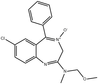 7-Chloro-2-(N-methoxymethyl-N-methylamino)-5-phenyl-3H-1,4-benzodiazepine 4-oxide Struktur