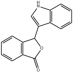 3-(1H-indol-3-yl)-3H-isobenzofuran-1-one Struktur