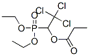 Propionic acid 2,2,2-trichloro-1-(diethoxyphosphinyl)ethyl ester Struktur