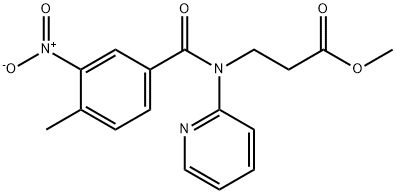 Methyl 3-(4-Methyl-3-nitro-N-(pyridin-2-yl)benzaMido)propanoate Struktur