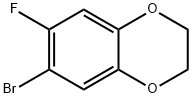 6-bromo-7-fluoro-2,3-dihydrobenzo[b][1,4]dioxine Struktur