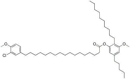 17-(3-Chloro-4-methoxyphenyl)heptadecanoic acid 2-decyl-3-methoxy-5-pentylphenyl ester Struktur