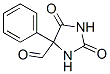 2,5-Dioxo-4-phenyl-4-imidazolidinecarbaldehyde Struktur