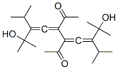 3,4-Bis(3-hydroxy-3-methyl-2-isopropyl-1-butenylidene)-2,5-hexanedione Struktur