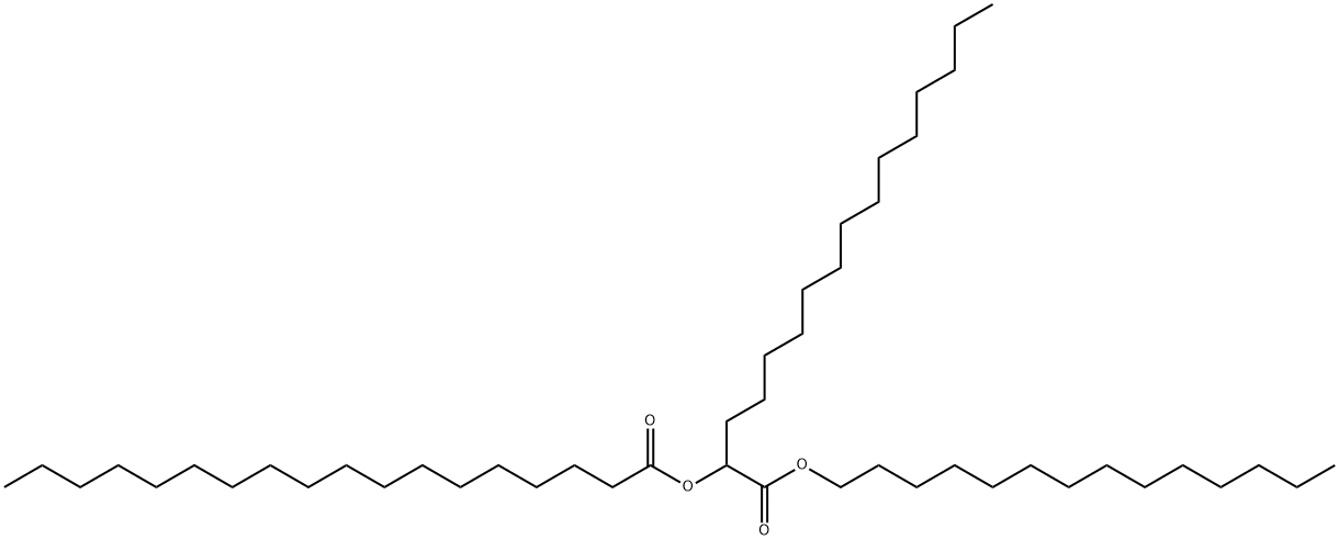 Stearic acid 1-[(tetradecyloxy)carbonyl]pentadecyl ester Struktur