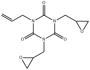 1,3-bis(oxiranylmethyl)-5-(2-propenyl)-1,3,5-Triazine-2,4,6(1H,3H,5H)-trione Struktur