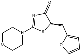 5-(2-furylmethylidene)-2-morpholin-4-yl-1,3-thiazol-4-one Struktur