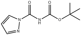 Carbamic acid, (1H-pyrazol-1-ylcarbonyl)-, 1,1-dimethylethyl ester (9CI) Struktur