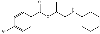 2-Cyclohexylamino-1-methylethyl=p-aminobenzoate Struktur