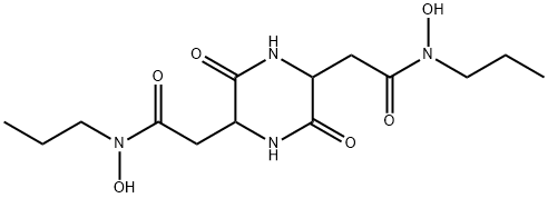 N,N'-Dihydroxy-3,6-dioxo-N,N'-dipropyl-2,5-piperazinedi(acetamide) Struktur