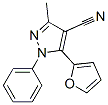 1H-Pyrazole-4-carbonitrile,  5-(2-furanyl)-3-methyl-1-phenyl- Struktur