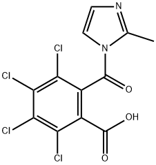 2,3,4,5-tetrachloro-6-[(2-methyl-1H-imidazol-1-yl)carbonyl]benzoic acid Struktur