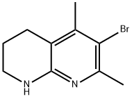 6-Bromo-5,7-dimethyl-1,2,3,4-tetrahydro-1,8-naphthyridine Struktur