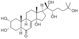 (2a,3a,5a,22R)-2,3,14,20,22,25-Hexahydroxycholest-7-en-6-one Struktur