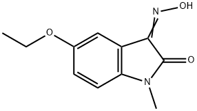 1H-Indole-2,3-dione,5-ethoxy-1-methyl-,3-oxime(9CI) Struktur