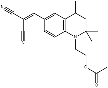 2-[[[1-[2-(Acetyloxy)ethyl]-1,2,3,4-tetrahydro-2,2,4-trimethylquinolin]-6-yl]methylene]propanedinitrile Struktur