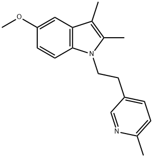 5-Methoxy-2,3-dimethyl-1-[2-(6-methylpyridin-3-yl)ethyl]-1H-indole Struktur