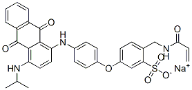 sodium alpha-(acryloylamino)-[4-[[9,10-dihydro-4-(isopropylamino)-9,10-dioxo-1-anthryl]amino]phenoxy]toluenesulphonate  Struktur