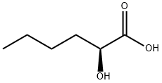 Hexanoic acid, 2-hydroxy-, (2S)- Struktur