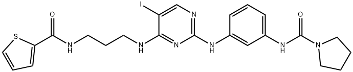 N-[3-[[5-Iodo-4-[[3-[(2-thienylcarbonyl)amino]propyl]amino]-2-pyrimidinyl]amino]phenyl]-1-pyrrolidinecarboxamide