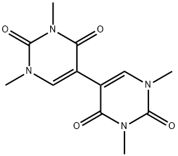 1,1',3,3'-Tetramethyl-5,5'-bipyrimidine-2,2',4,4'(1H,1'H,3H,3'H)-tetrone Struktur