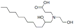 N-(2-hydroxydodecyl)-N-(2-hydroxyethyl)-beta-alanine Struktur