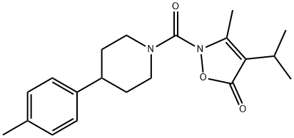 Piperidine,  1-[[3-methyl-4-(1-methylethyl)-5-oxo-2(5H)-isoxazolyl]carbonyl]-4-(4-methylphenyl)-  (9CI) Struktur