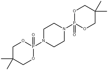 Piperazine, 1,4-bis(5,5-dimethyl-2-oxido-1,3,2-dioxaphosphorinan-2-yl)- Struktur