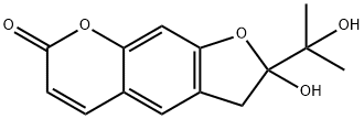 2,3-Dihydro-2-hydroxy-2-(1-hydroxy-1-methylethyl)-7H-furo[3,2-g][1]benzopyran-7-one Struktur