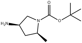 1-Pyrrolidinecarboxylicacid,4-amino-2-methyl-,1,1-dimethylethylester,(2S,4R)-(9CI) Struktur