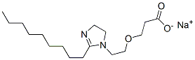 3-[2-[(4,5-Dihydro-2-nonyl-1H-imidazol)-1-yl]ethoxy]propanoic acid sodium salt Struktur