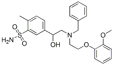 5-[2-[N-Benzyl-2-(2-methoxyphenoxy)ethylamino]-1-hydroxyethyl]-2-methylbenzenesulfonamide Struktur