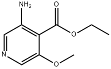 4-Pyridinecarboxylicacid,3-amino-5-methoxy-,ethylester(9CI) Struktur