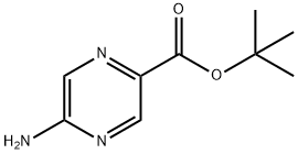 Pyrazinecarboxylic acid, 5-amino-, 1,1-dimethylethyl ester (9CI) Struktur