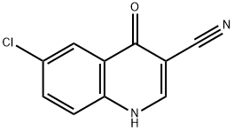 3-Quinolinecarbonitrile, 6-chloro-1,4-dihydro-4-oxo- Struktur