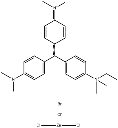 4-[[4-(Dimethylamino)phenyl][4-(dimethyliminio)cyclohexa-2,5-dien-1-yliden]methyl]-N-ethyl-N,N-dimethylanilinium-bromid-chlorid, Verbindung mit Zinkchlorid